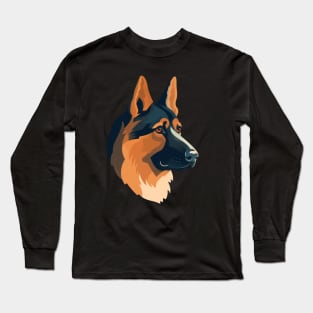 German Shepherd Minimal Style, Love Dogs Long Sleeve T-Shirt